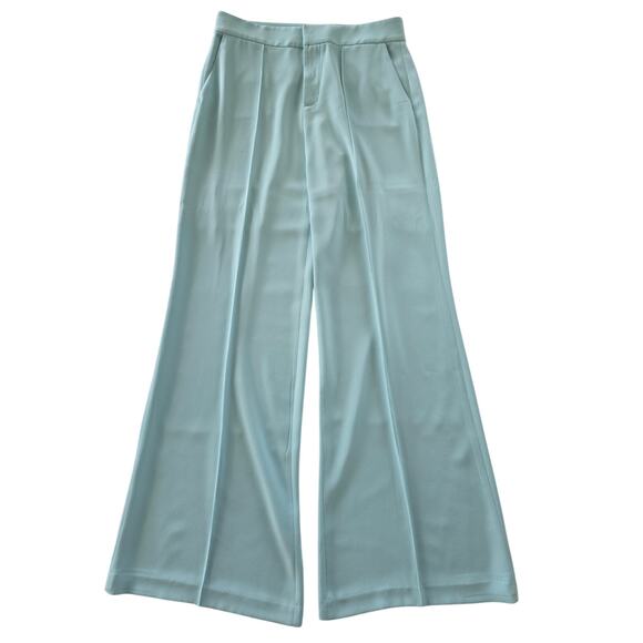 Alice + Olivia Light Blue Wide Leg High Waist Dress Pants Size 12 Career Evening - Picture 2 of 8